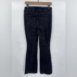 Spanx Women's High-Rise Flare Jeans Size Large Faded Black Pull On Stretch